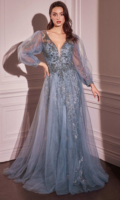 Ladivine CD0102 - Applique A-Line Tulle Gown