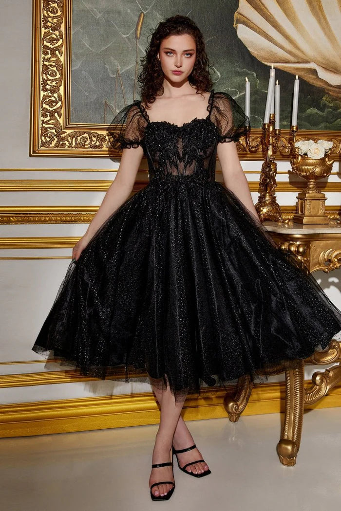 Ladivine CD0187 - Tea Length Dress