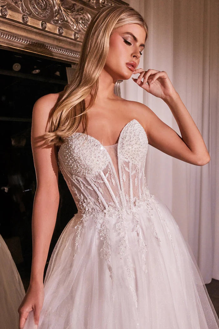 Ladivine CD0203W - Sequin Bridal Gown