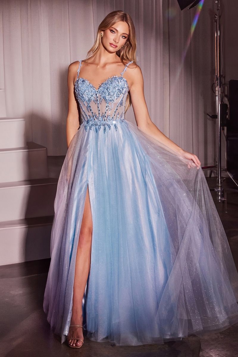 Ladivine CD0234 - Glitter A-Line Prom Gown