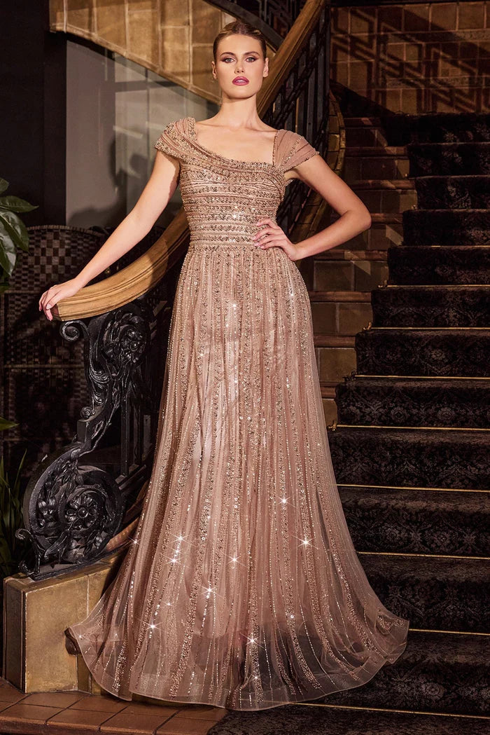 Ladivine CD0238 - Asymmetric Off Shoulder Prom Dress