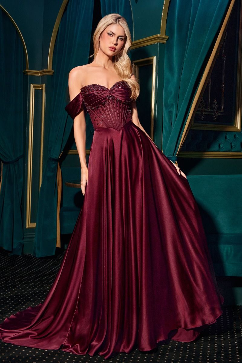 Ladivine CD297 - Illusion A-Line Evening Dress