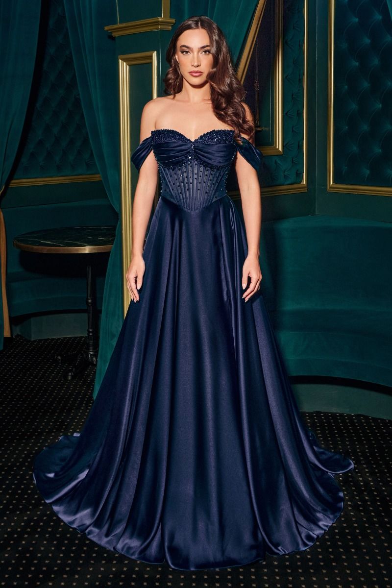 Ladivine CD297 - Illusion A-Line Evening Dress