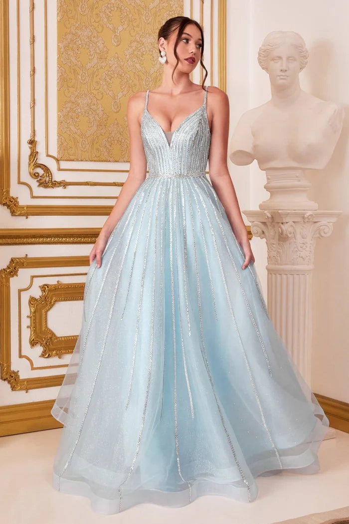 Ladivine CD940 - Embellished Tulle Evening Gown