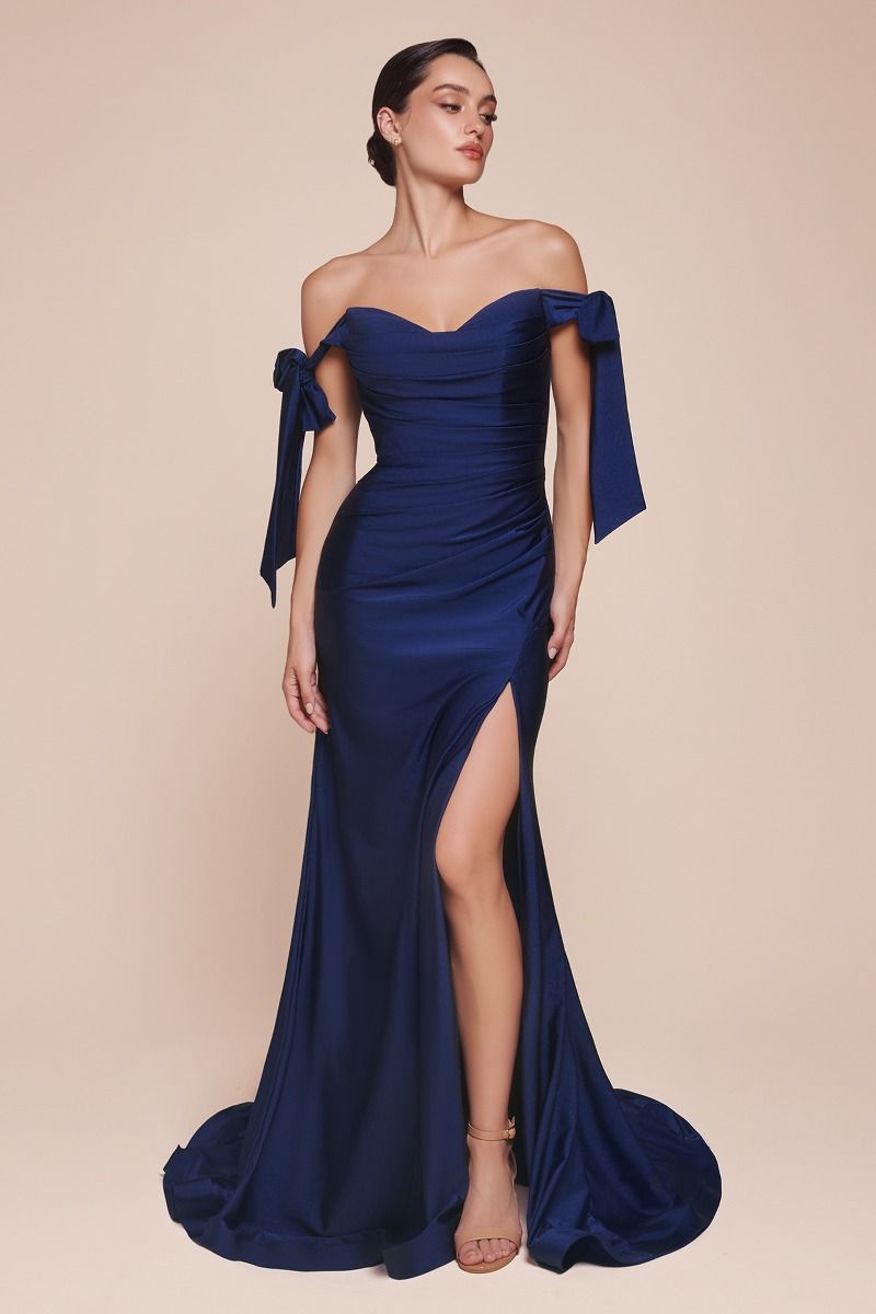Ladivine CD943 - High Slit  Bridesmaid Dress