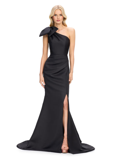 Ashley Lauren 11759 - One-Shoulder Fitted Prom Gown In Black