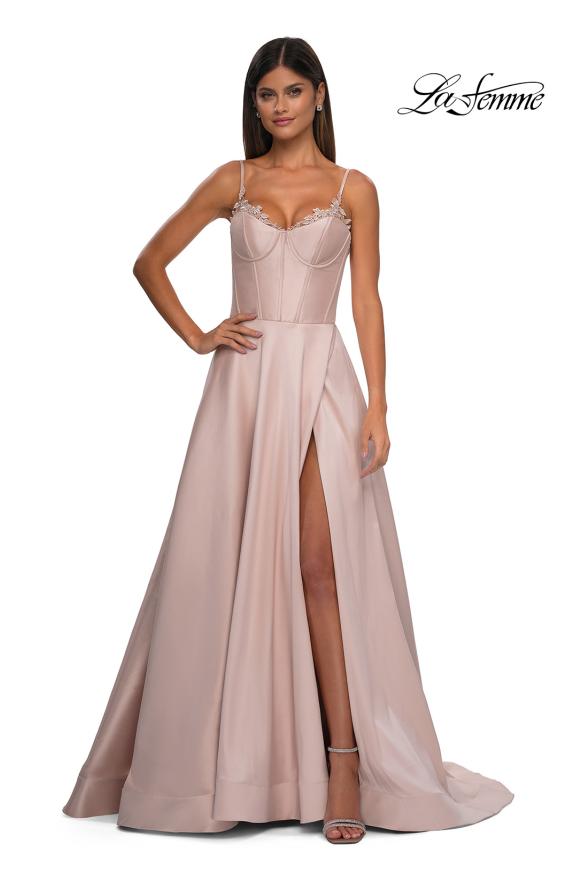 La Femme 32878 - Stunning Mikado Prom Gown