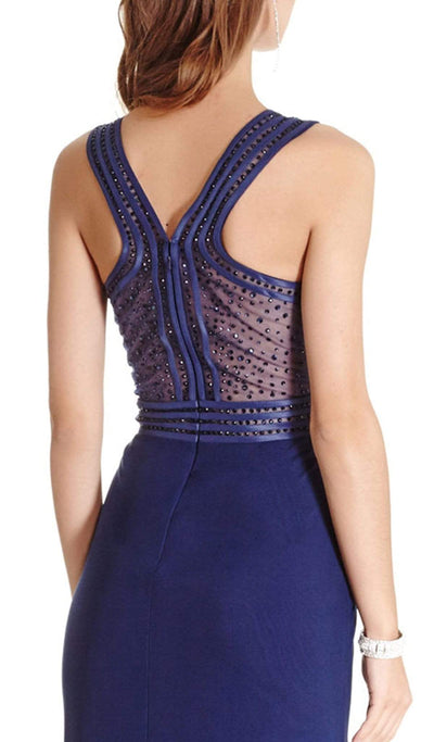 Chic V-neck Sheath Evening Dress Evening Dresses