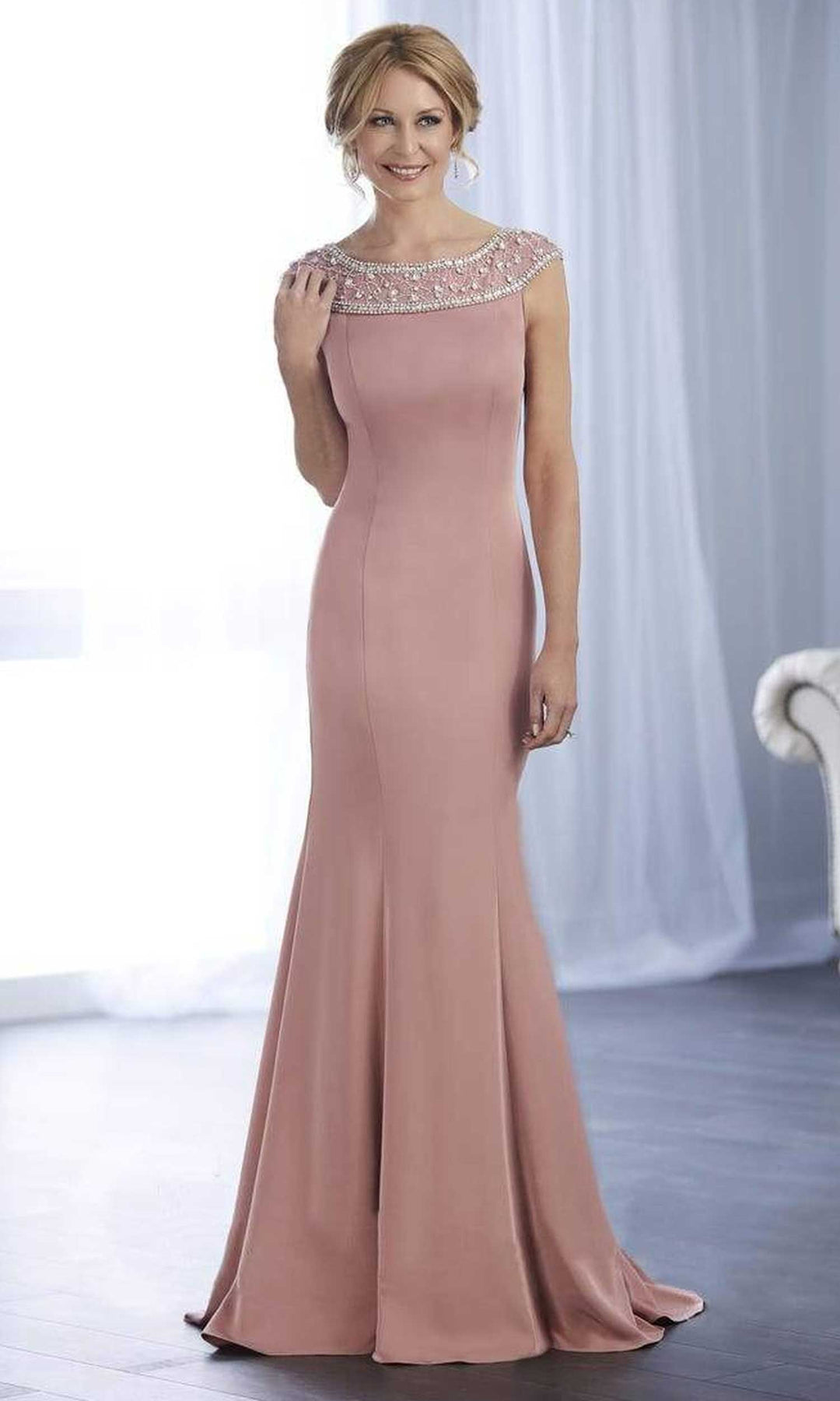 Christina Wu Elegance - 17857SC Beaded Crepe Mermaid Gown