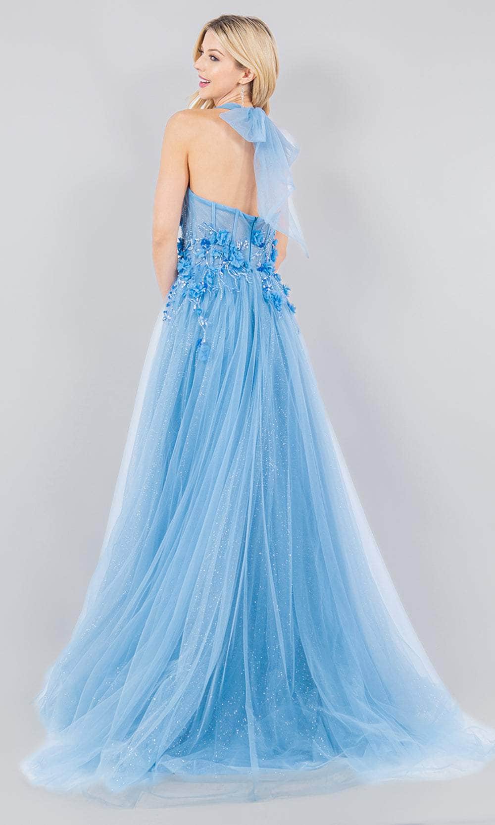Cinderella Couture 8076J - Sleeveless Halter Neck Prom Dress Special Occasion Dress