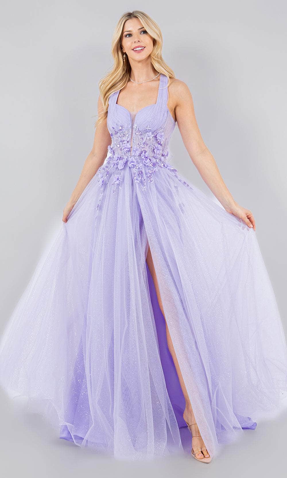 Cinderella Couture 8076J - Sleeveless Halter Neck Prom Dress Special Occasion Dress