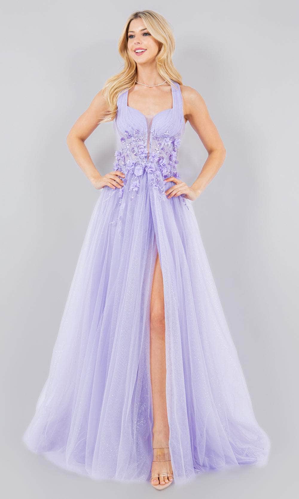 Cinderella Couture 8076J - Sleeveless Halter Neck Prom Dress Special Occasion Dress