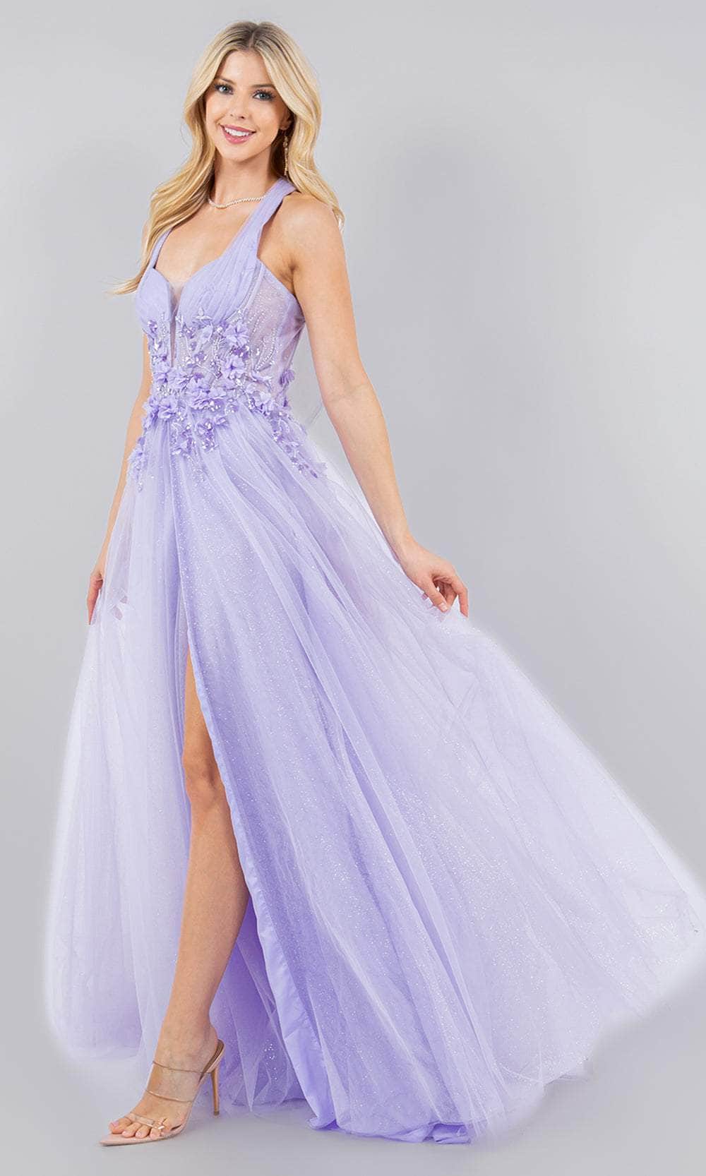 Cinderella Couture 8076J - Sleeveless Halter Neck Prom Dress Special Occasion Dress