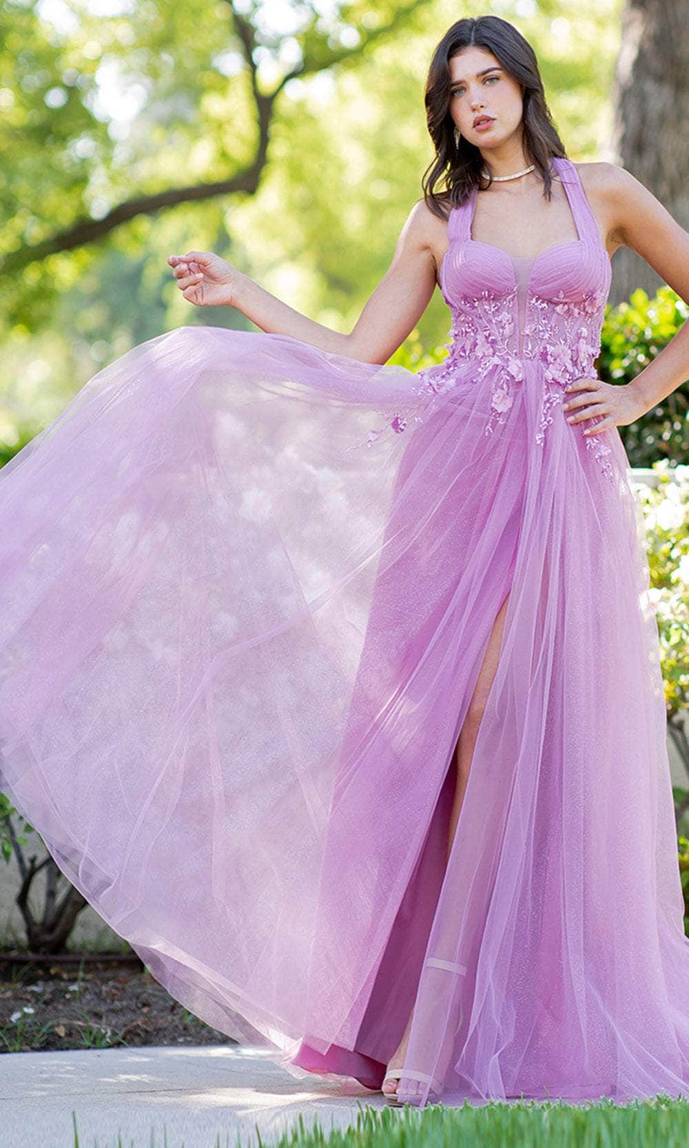 Cinderella Couture 8076J - Sleeveless Halter Neck Prom Dress Special Occasion Dress