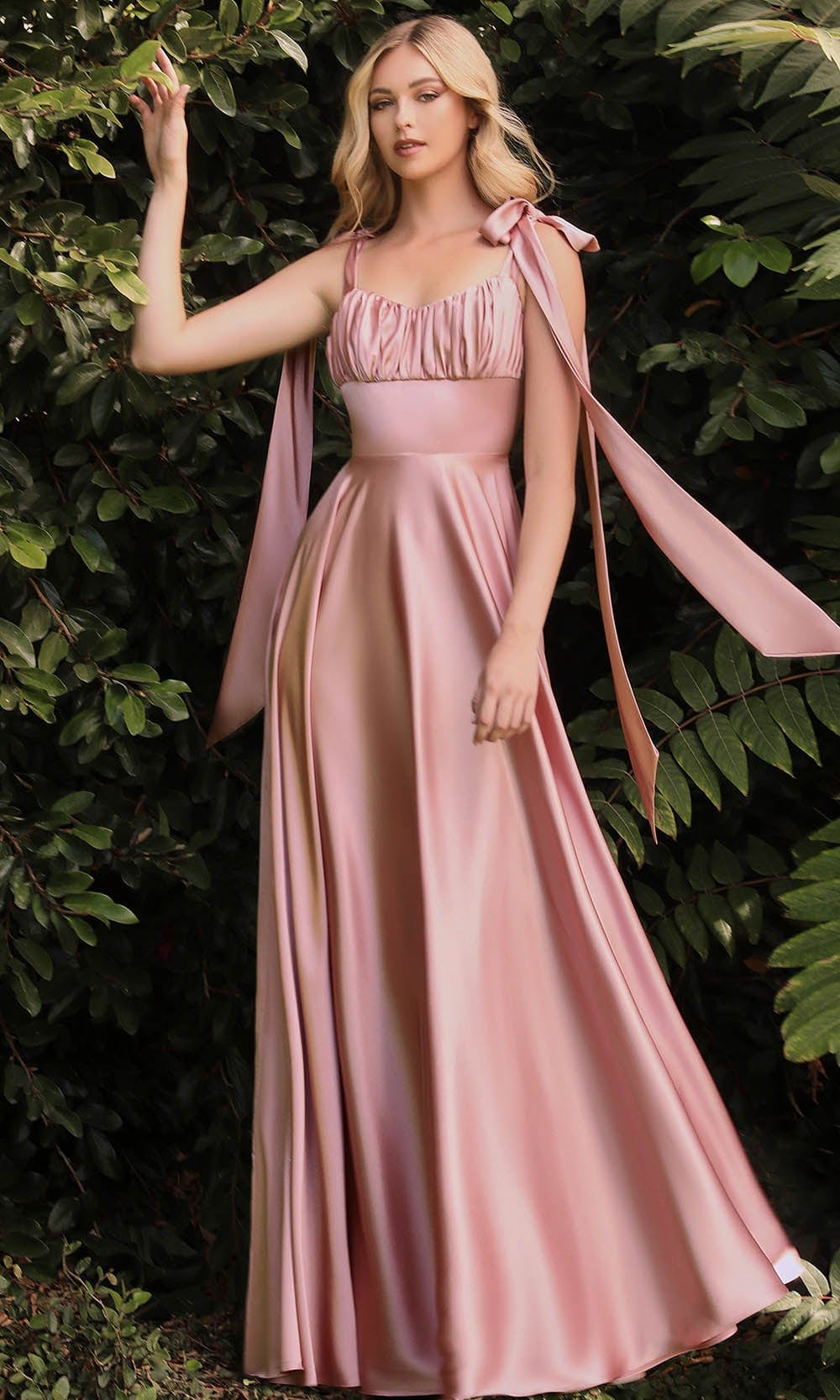 Cinderella Divine 7490 - Ruched Scoop Evening Dress Special Occasion Dress 2 / Desert Rose