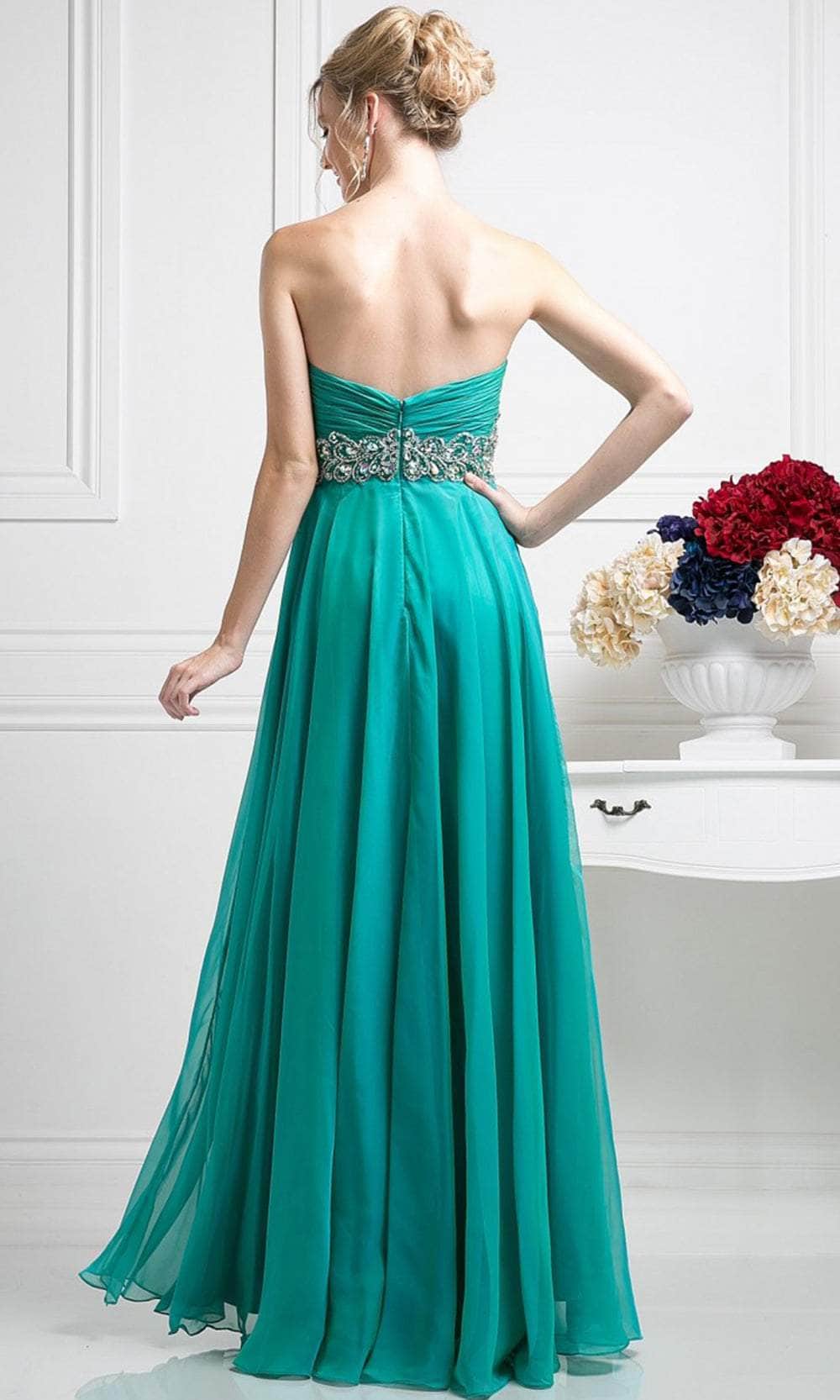 Cinderella Divine 7664 - Strapless Empire Chiffon Gown Special Occasion Dress