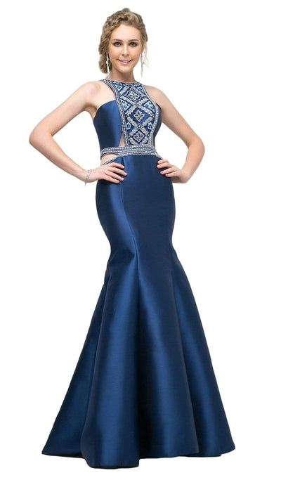 Cinderella Divine - 83789 Beaded Halter Mermaid Dress Special Occasion Dress