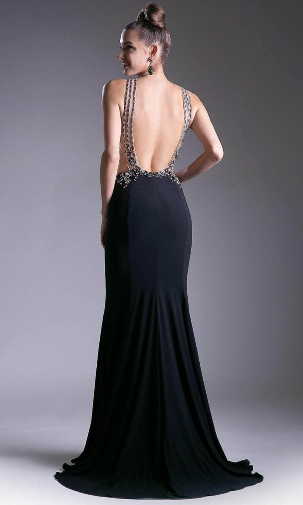 Cinderella Divine 83982 - Embellished Halter Evening Gown Special Occasion Dress