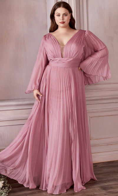 Cinderella Divine CD242C - Bell Sleeve Evening Gown Special Occasion Dress 18 / Blossom Pink