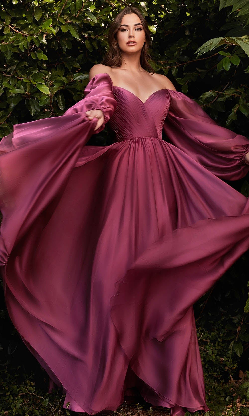 cinderella divine cd243 off shoulder long sleeve formal prom dress CD243 | LONG SLEEVES Ladivine by Cinderella Divine