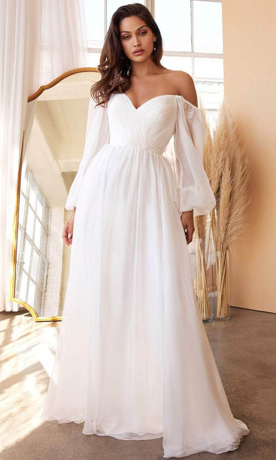 Cinderella Divine CD243W - Sweetheart Chiffon Wedding Dress Wedding Dresses 6 / Off White