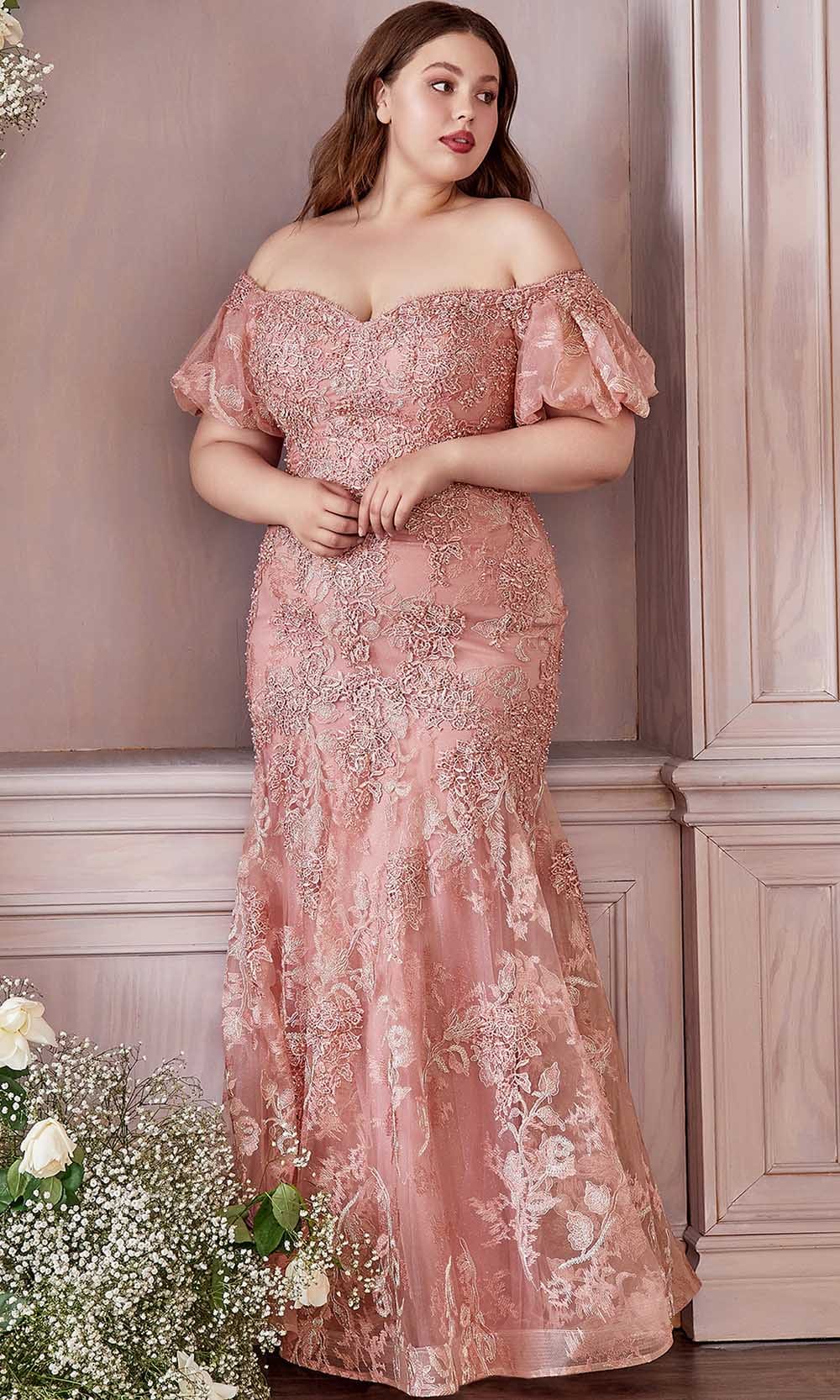 Cinderella Divine CD959C - Embroidered Trumpet Dress Special Occasion Dress