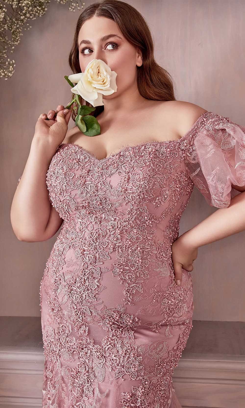 Cinderella Divine CD959C - Embroidered Trumpet Dress Special Occasion Dress