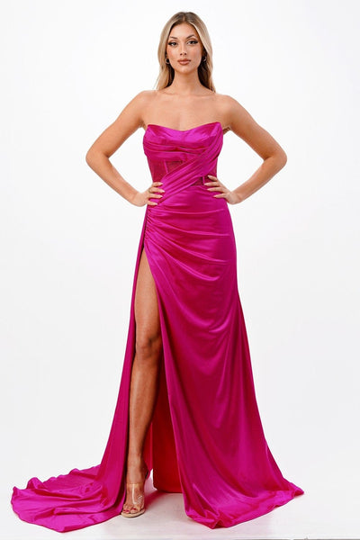 Cinderella Divine CDS411 - Ruched Scoop Formal Gown Special Occasion Dress