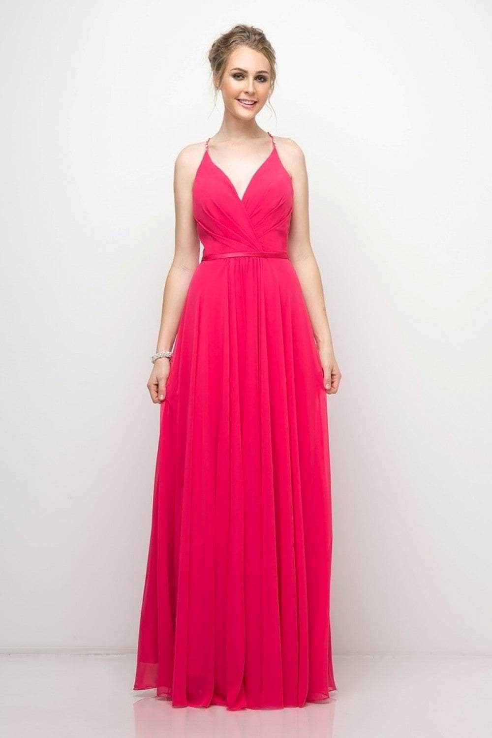 Cinderella Divine CJ238 - Sleeveless V-Neck Evening Dress Bridesmaid Dresses