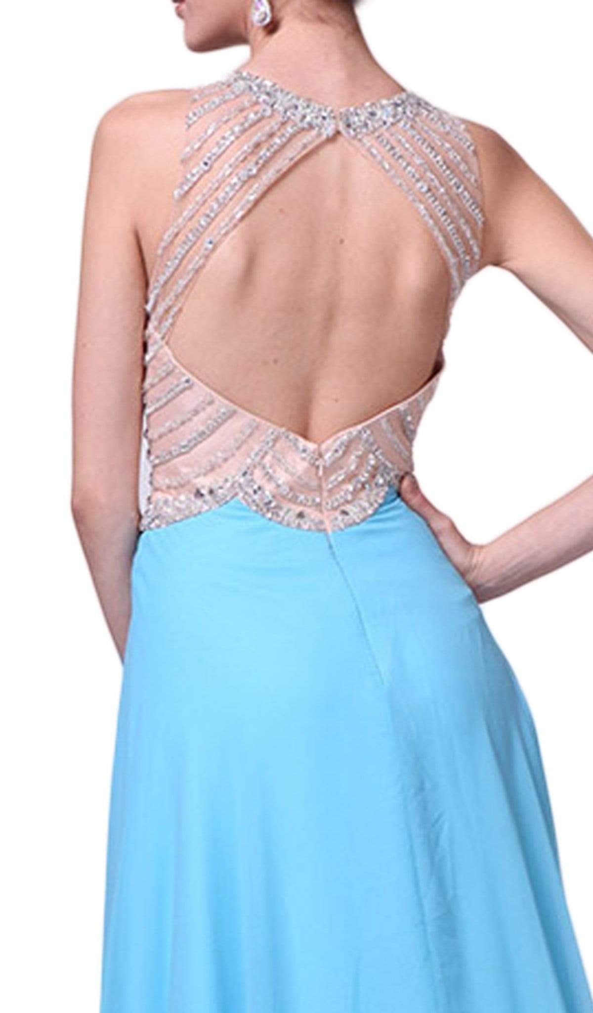 Cinderella Divine - Crystal Embellished A-Line Evening Gown Special Occasion Dress