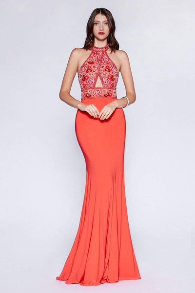 Cinderella Divine - Embellished High Halter Evening Dress Special Occasion Dress