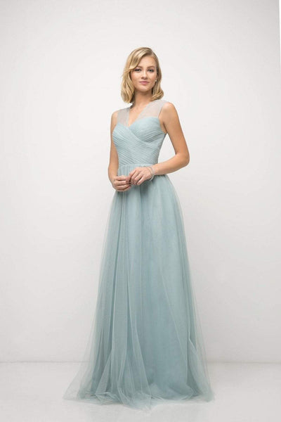 Cinderella Divine - ET320 Sleeveless Pleated Top A-Line Gown Special Occasion Dress