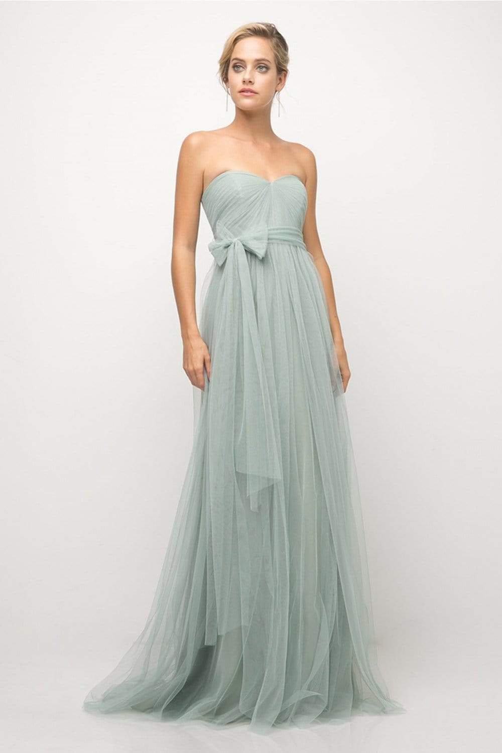 Ladivine - ET322 Sweetheart Neckline Convertible Tulle Gown Bridesmaid Dresses