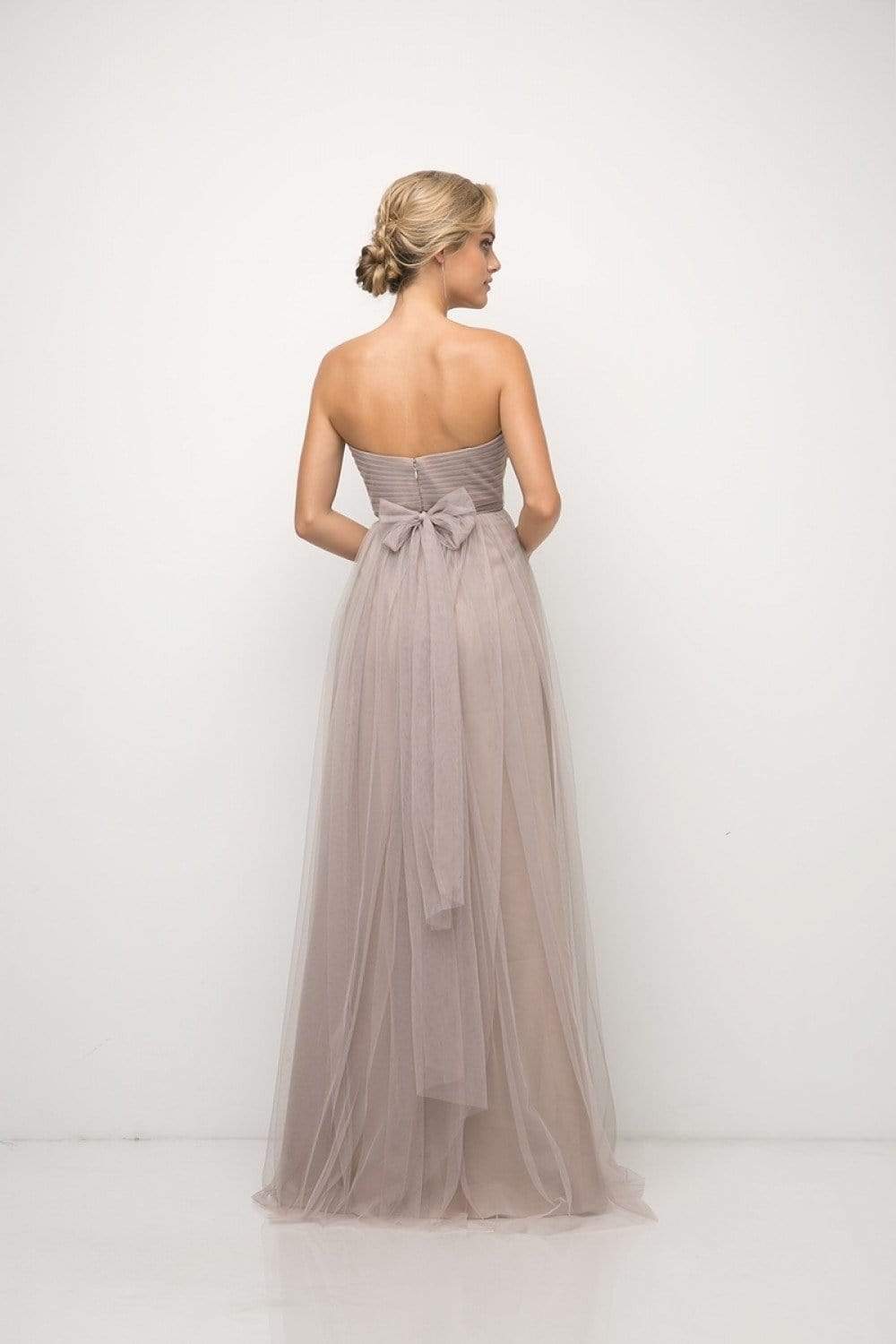 Ladivine - ET322 Sweetheart Neckline Convertible Tulle Gown Bridesmaid Dresses