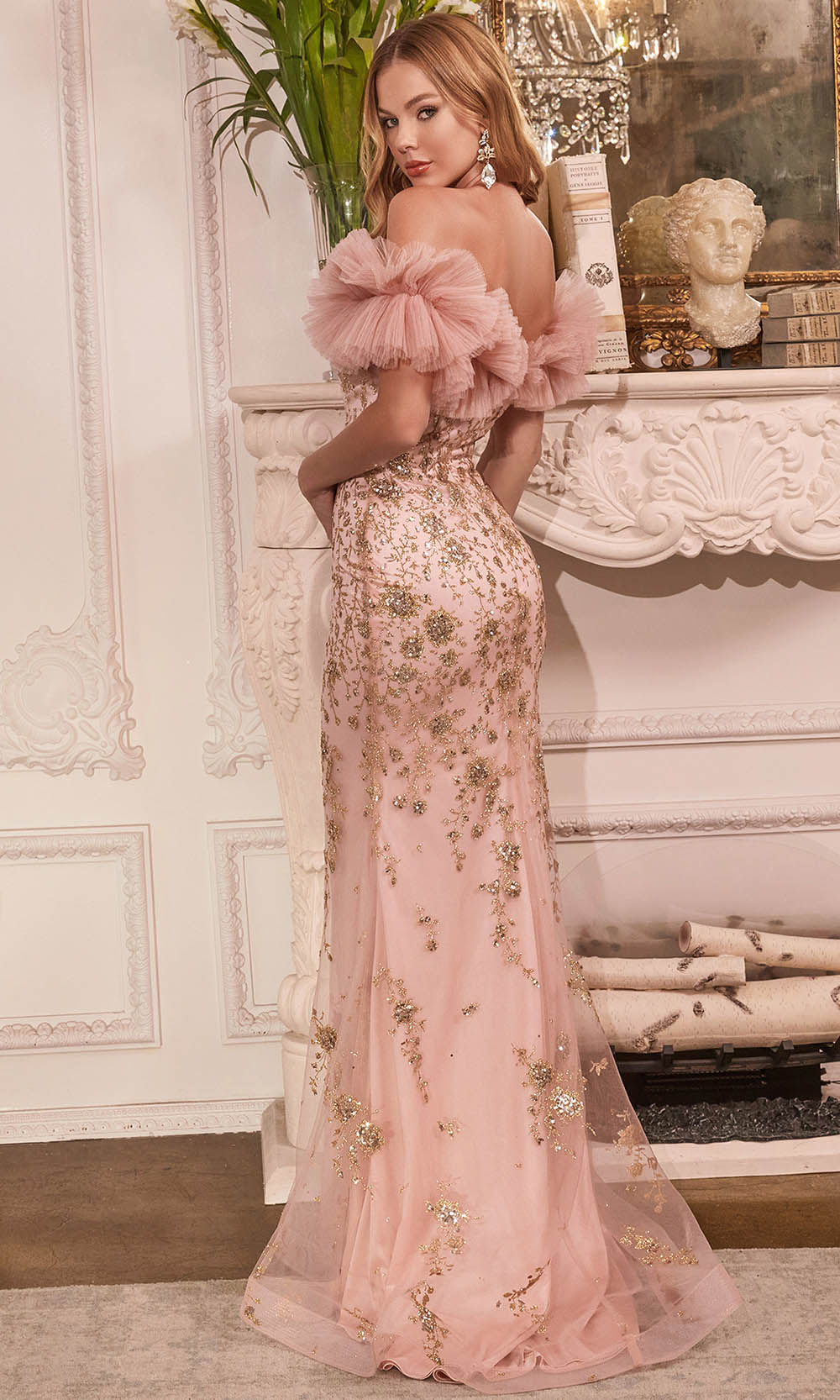 Cinderella Divine J818 - Ruffled Prom Dress Special Occasion Dress
