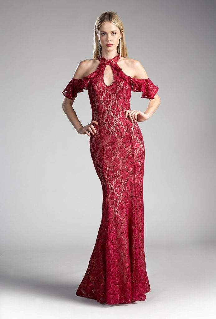 Cinderella Divine - Lace High Halter Sheath Dress Special Occasion Dress
