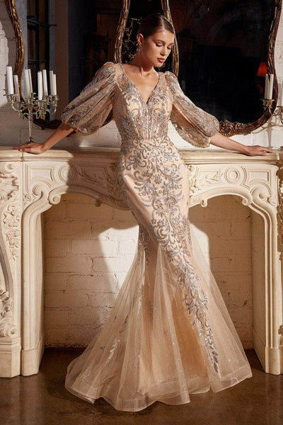 Cinderella Divine OC009 - V-neck Long Gown Prom Dresses
