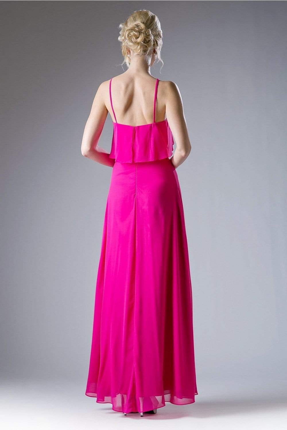 Cinderella Divine - Sleeveless Flounce Halter Neck Sheath Dress Special Occasion Dress