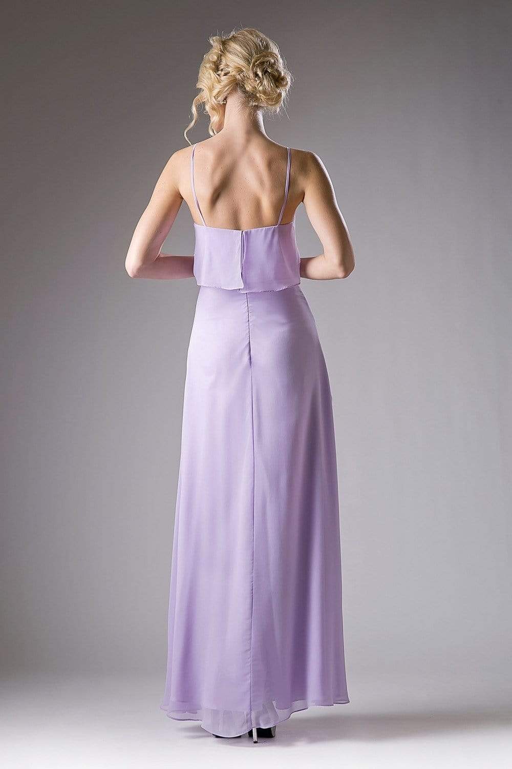 Cinderella Divine - Sleeveless Flounce Halter Neck Sheath Dress Special Occasion Dress