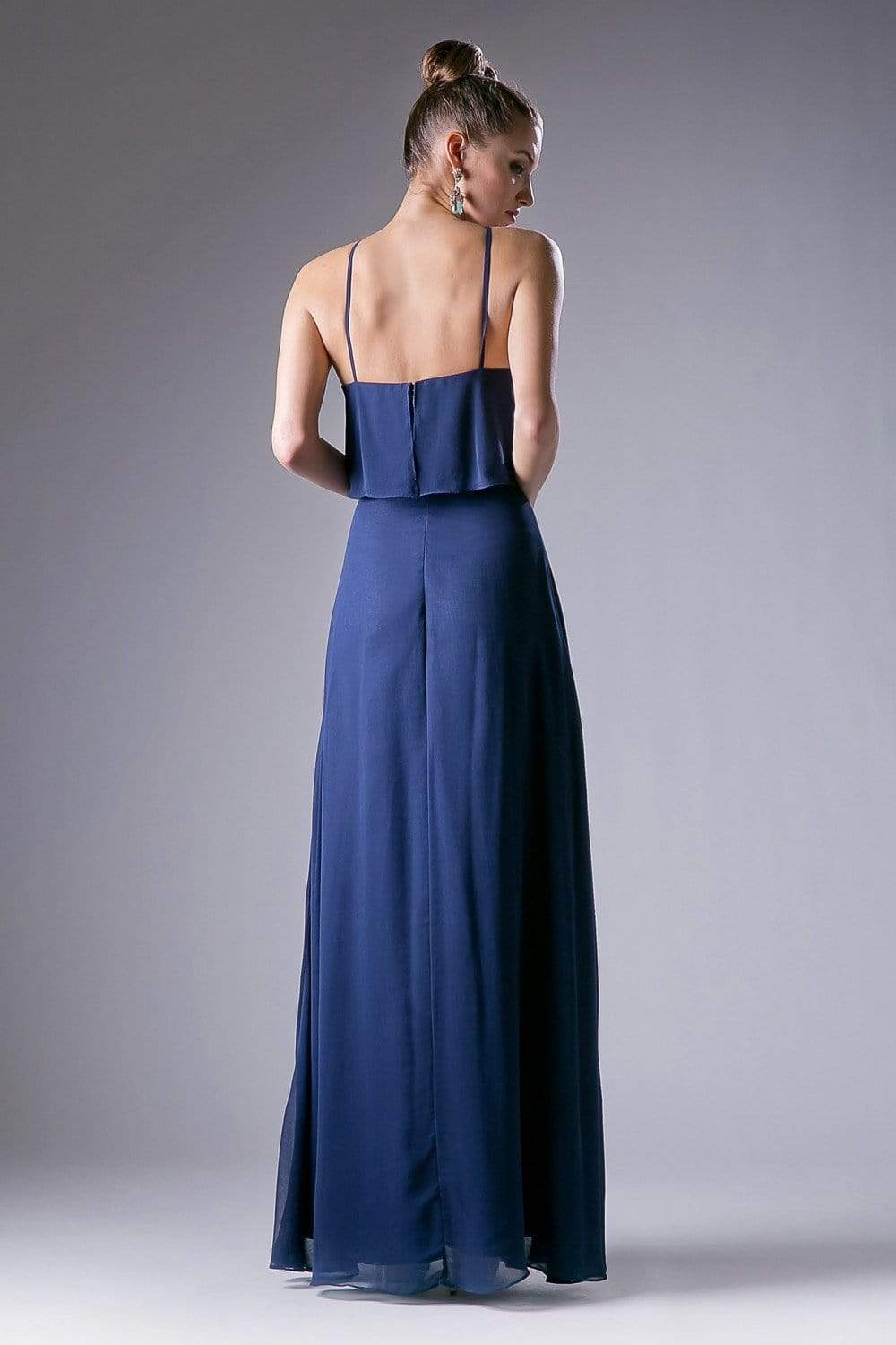 Cinderella Divine - Sleeveless Flounce Halter Neck Sheath Dress Special Occasion Dress