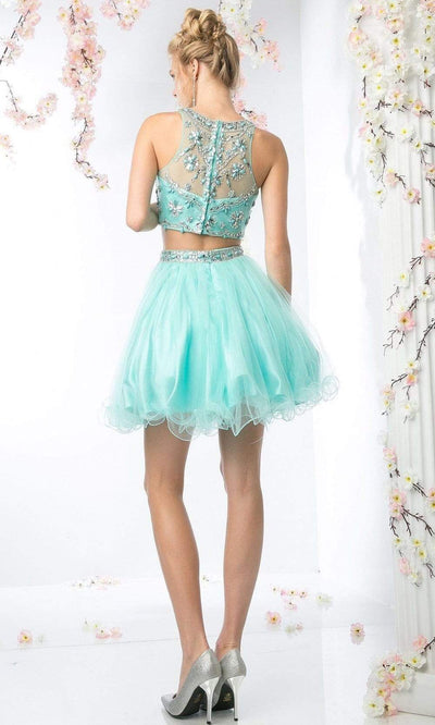 Cinderella Divine - Two-Piece Crystal Ornate Illusion A-Line Dress Special Occasion Dress