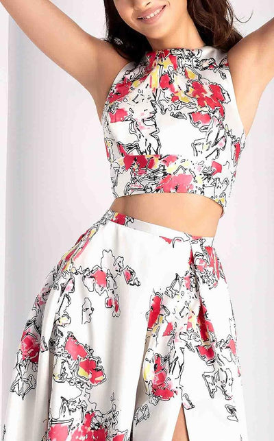 Clarisse - 3002 Two Piece Printed Mikado Dress Special Occasion Dress