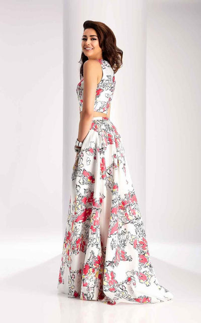 Clarisse - 3002 Two Piece Printed Mikado Dress Special Occasion Dress