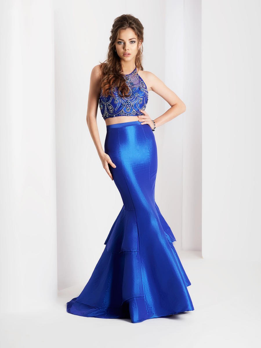 Clarisse - 3488 Halter Neck Two-Piece Taffeta Gown Special Occasion Dress