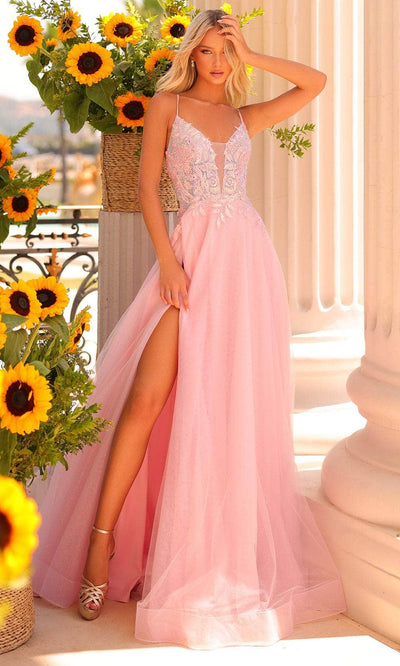 Clarisse 811176 - Strappy Back High Slit Prom Dress Prom Dresses