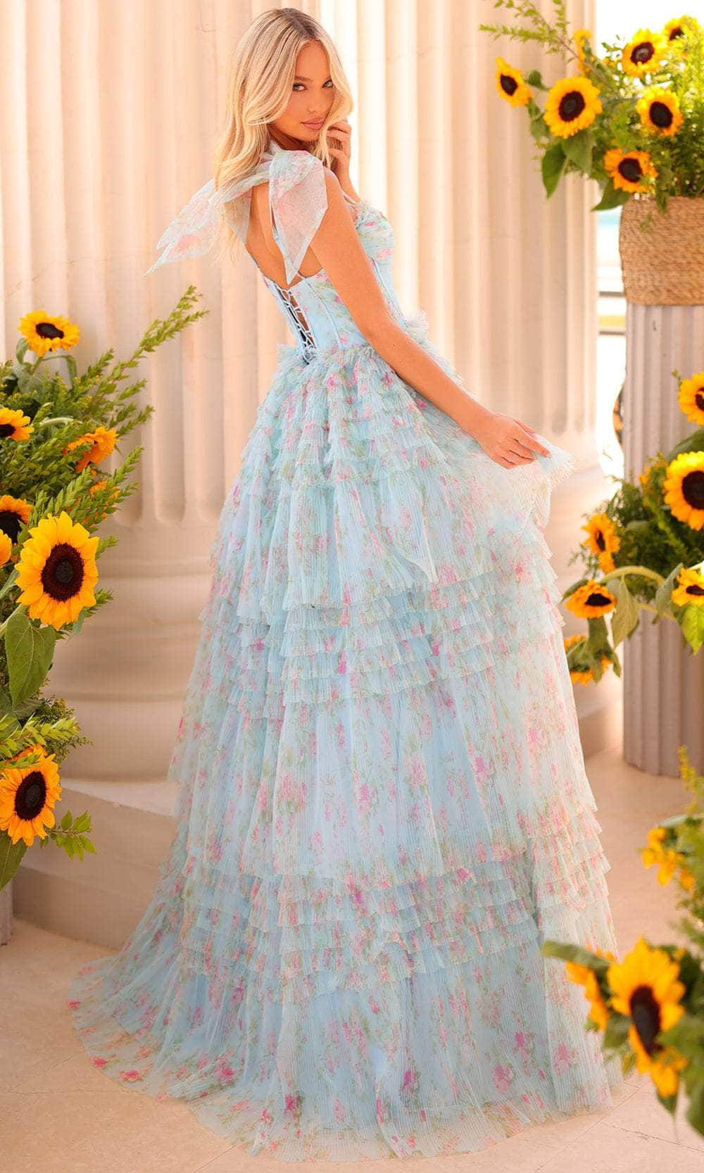 Clarisse 811185 - A-Line Floral Printed Prom Dress Ball Gowns