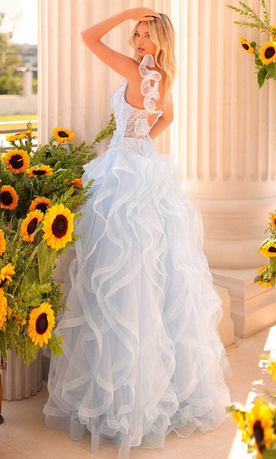 Clarisse 811226 - Floral Ruffled Ballgown  Ball Gowns