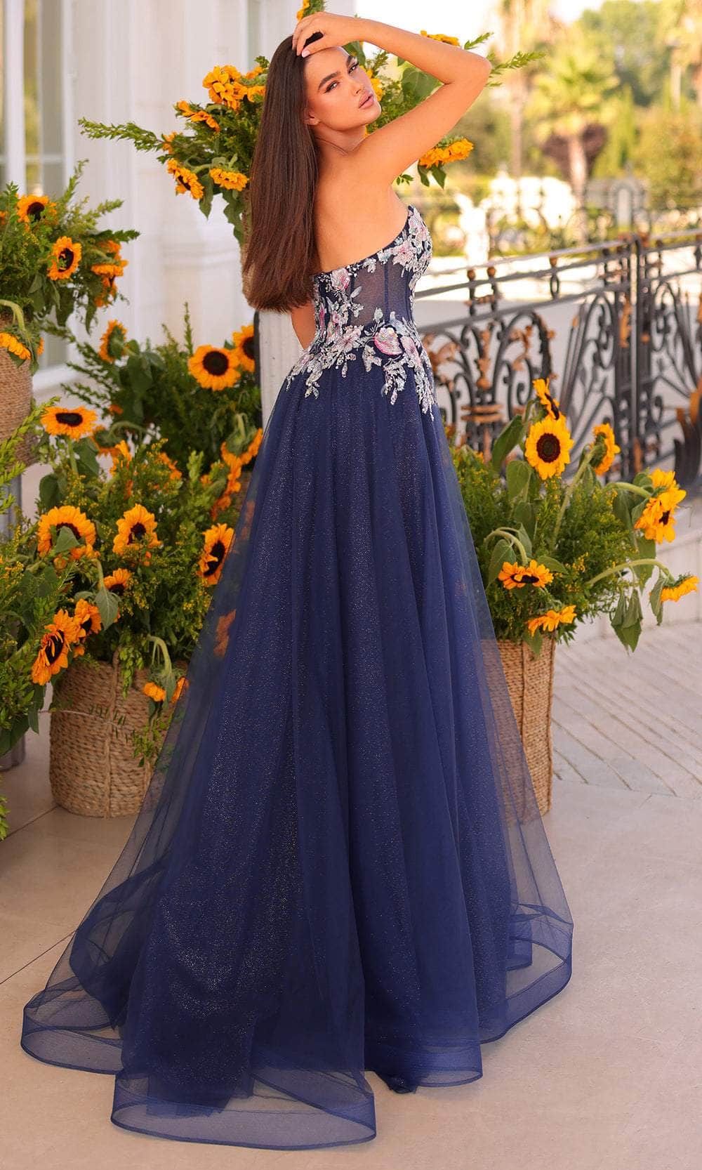 clarisse prom dress Lace-Up Long Prom Dress with Beaded Sheer Corset Plum / 4