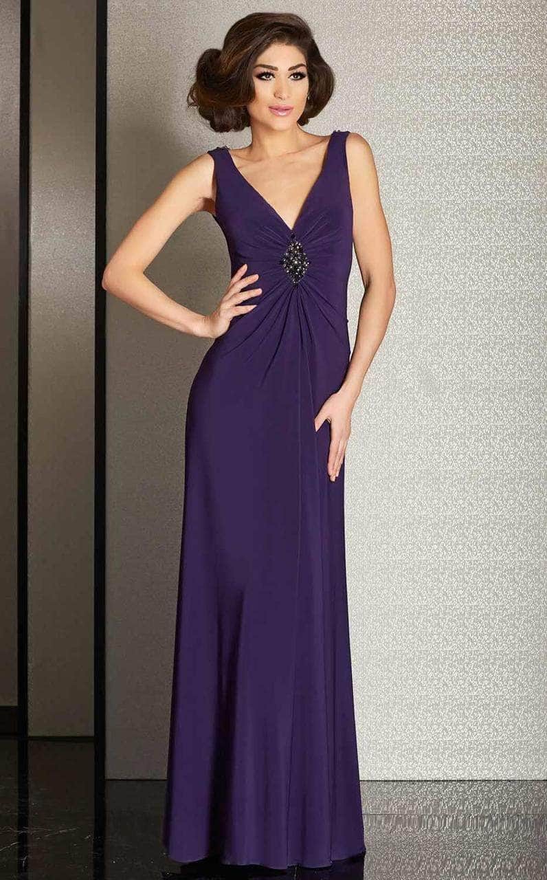 Clarisse M6252 - Cowl Back Sheath Prom Gown Prom Dresses 12 / Eggplant