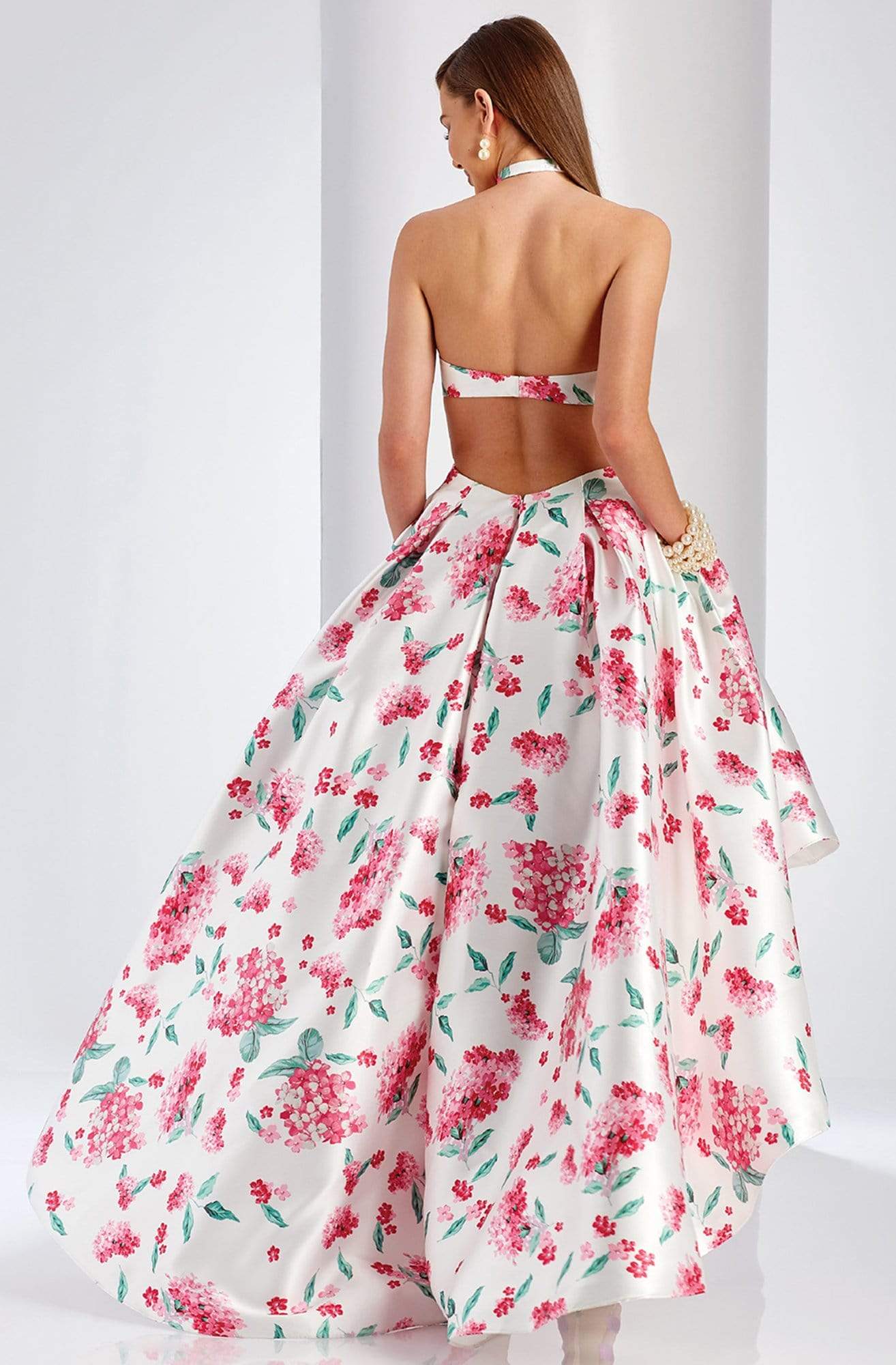 Clarisse Prom - 3563 Strapless Floral High Low Prom Dress Prom Dresses